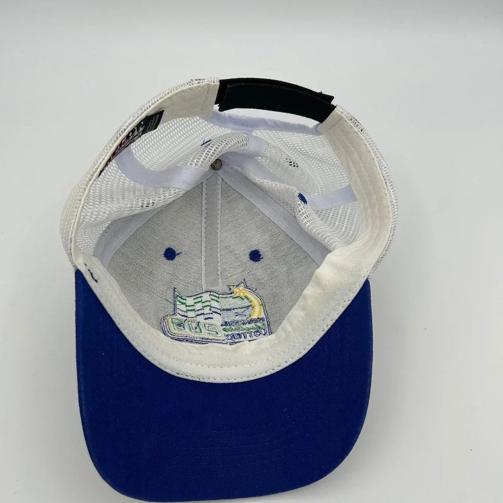 Vintage NC Education Lottery 200 Trucker Hat Mens OSFA Black White Racing Sport